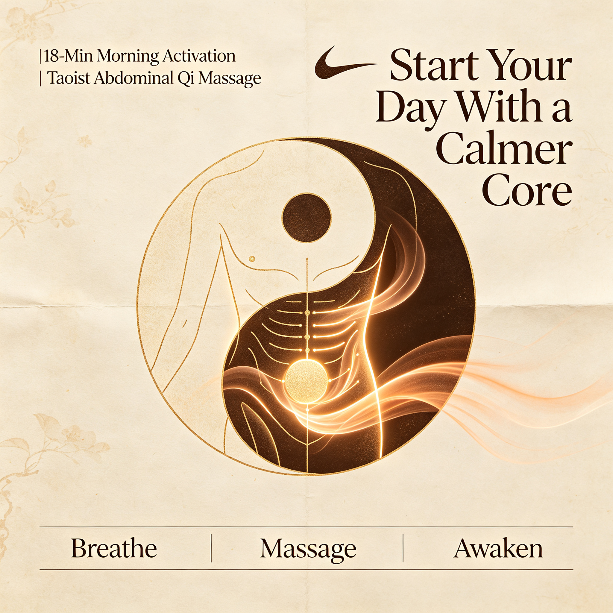 18-Min Morning Activation | Taoist Abdominal Qi Massage