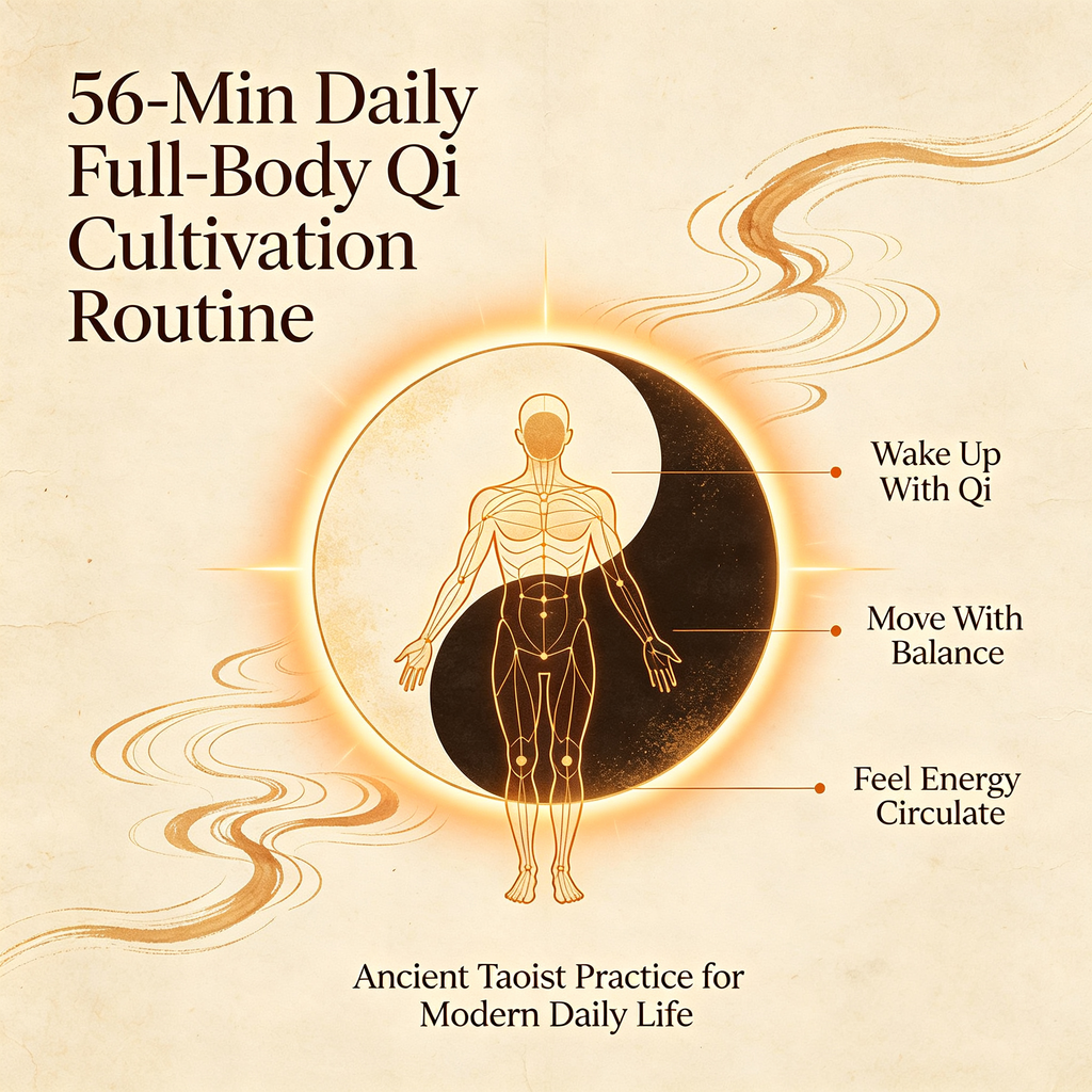 56-Min Daily Full-Body Qi Cultivation Routine