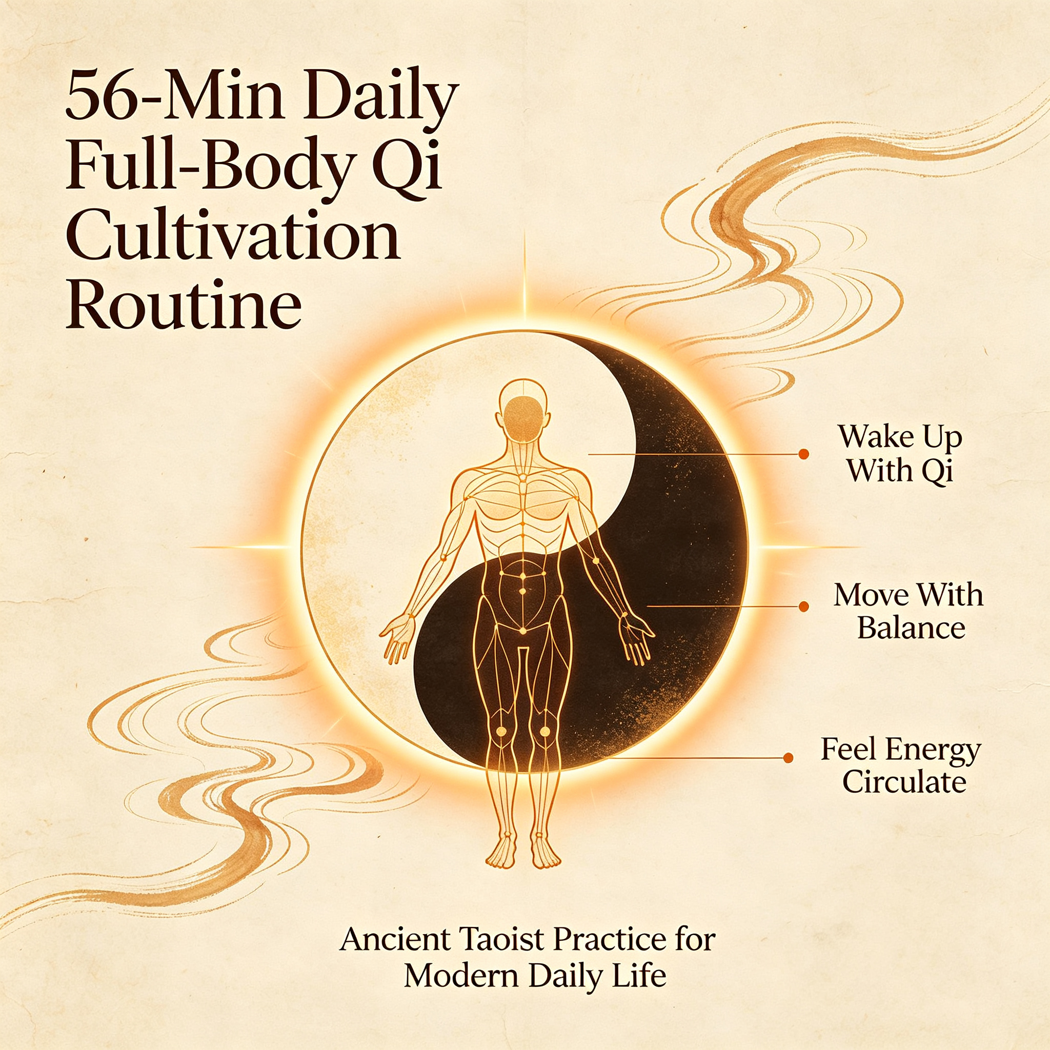 56-Min Daily Full-Body Qi Cultivation Routine