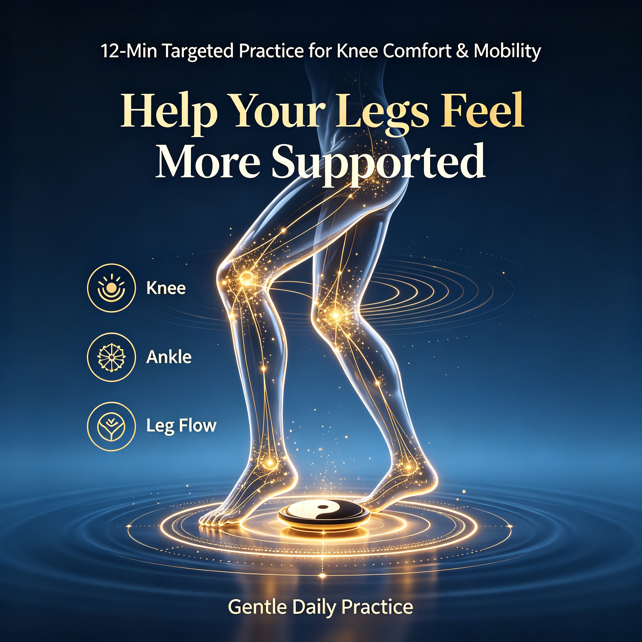 12-Min Targeted Practice for Knee Comfort & Mobility