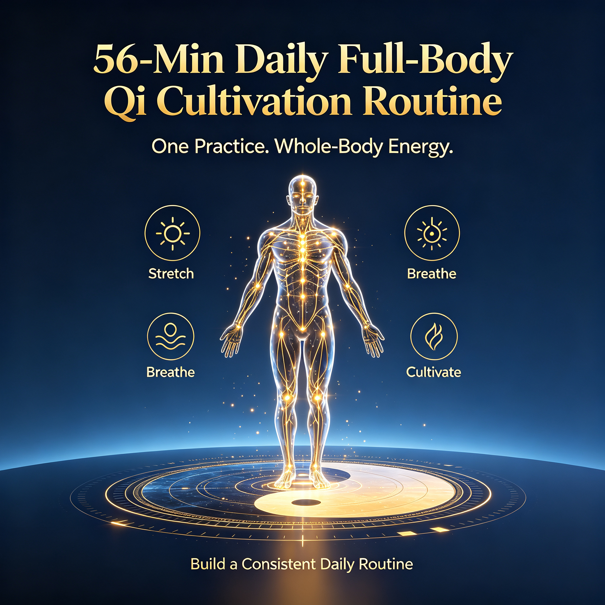 56-Min Daily Full-Body Qi Cultivation Routine