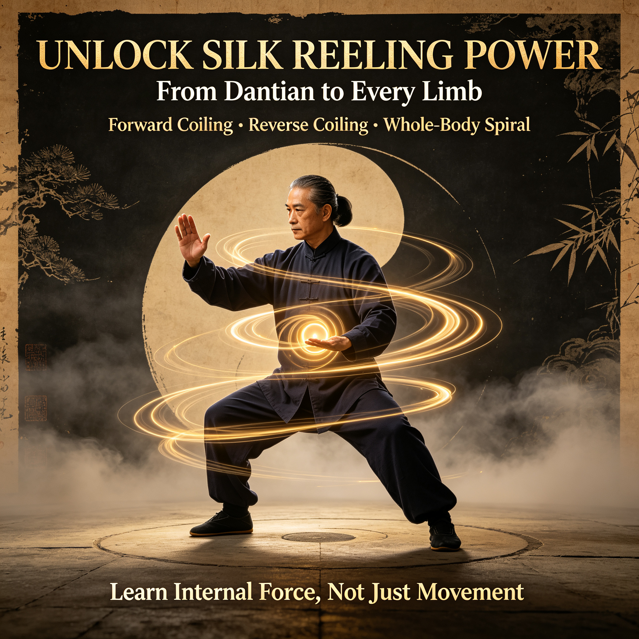 Tai Chi Foundational Training: Tendon-Bone Stretching, Stepping & Internal Silk Reeling Mastery