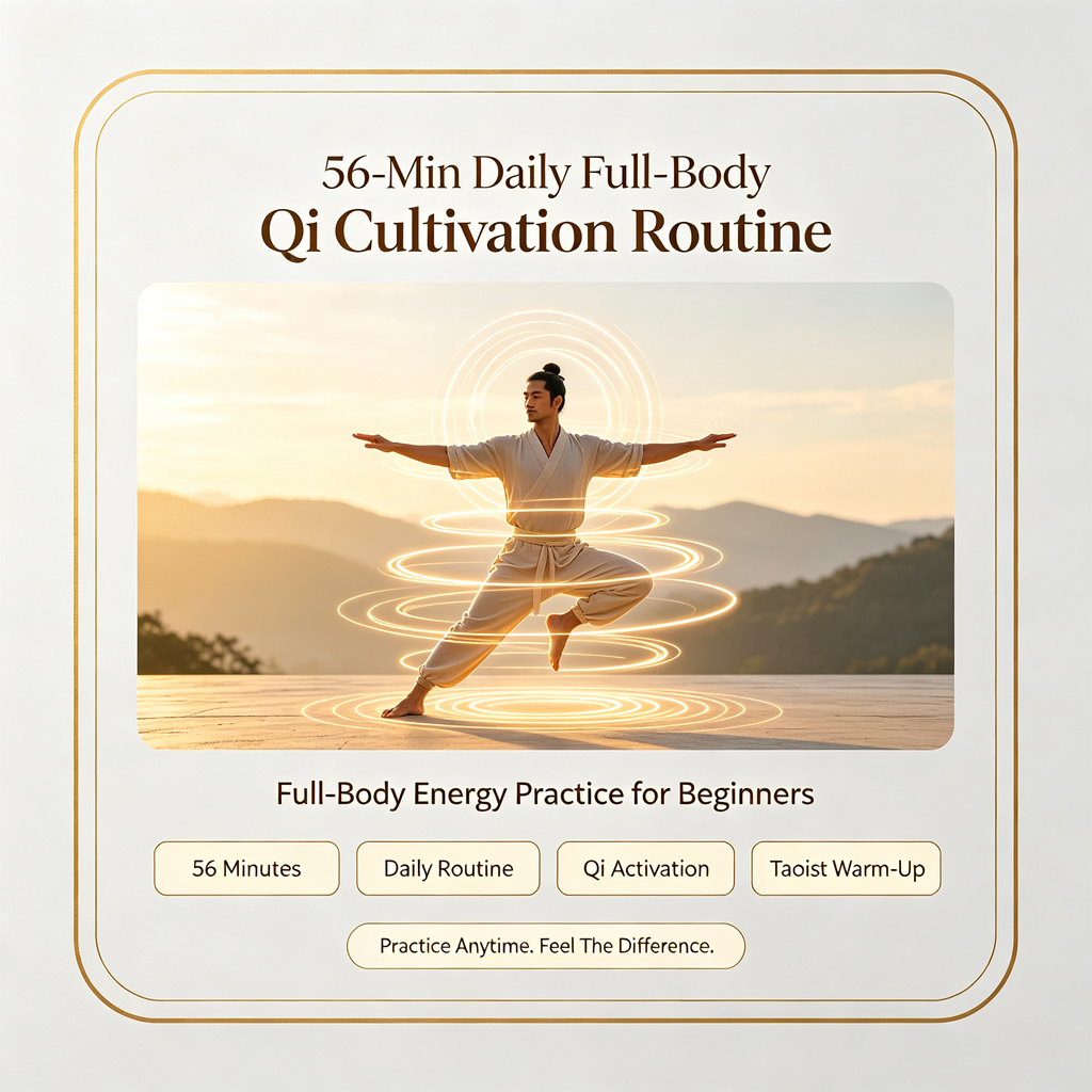 56-Min Daily Full-Body Qi Cultivation Routine