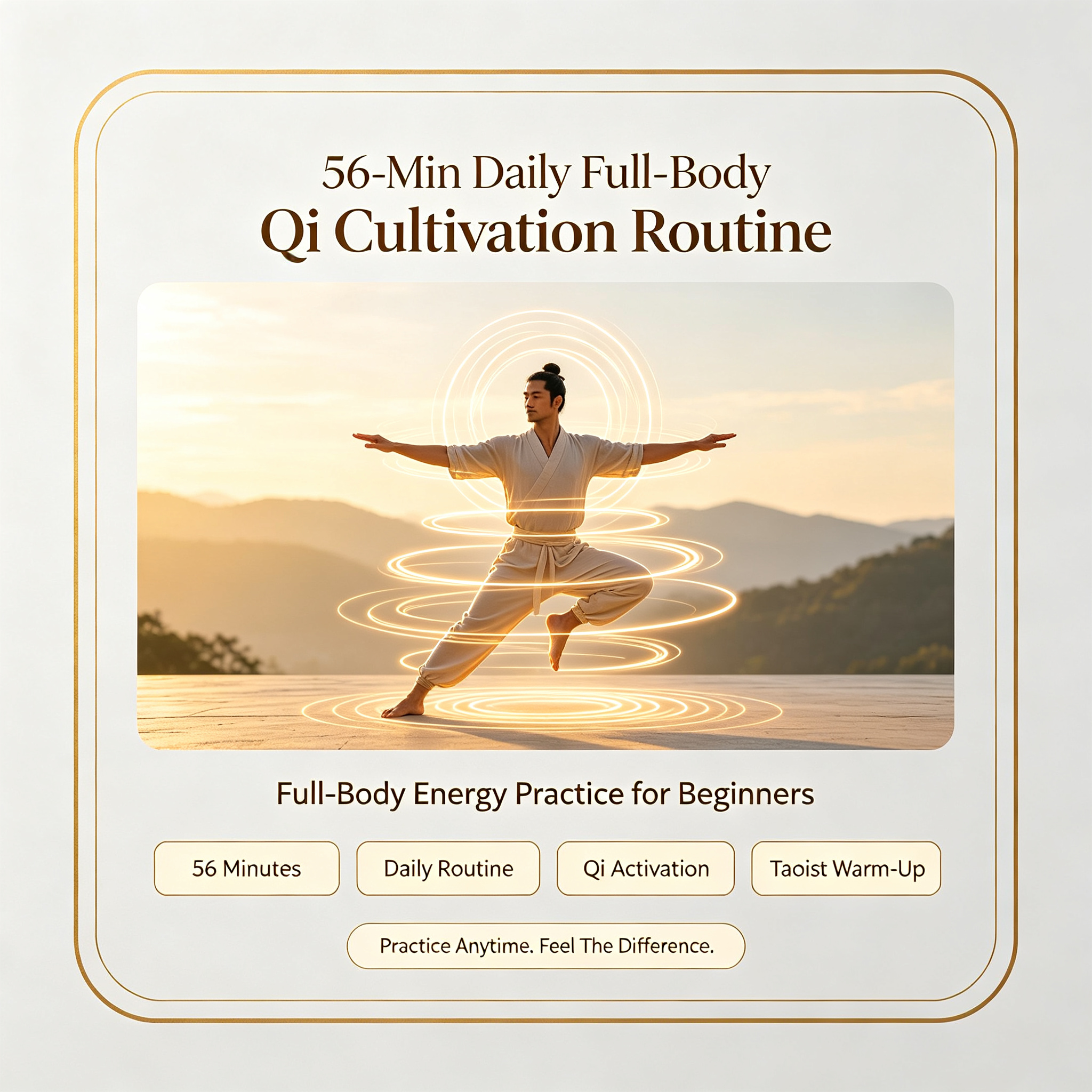 56-Min Daily Full-Body Qi Cultivation Routine