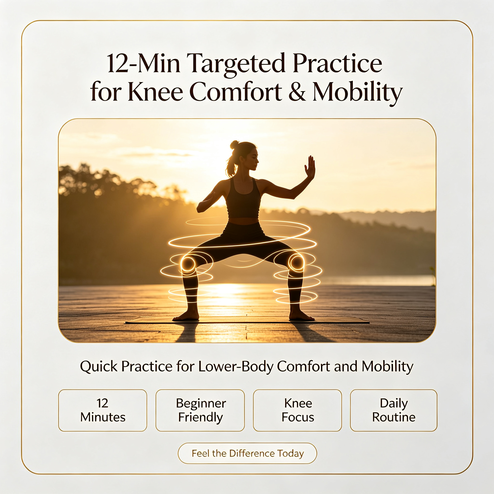 12-Min Targeted Practice for Knee Comfort & Mobility