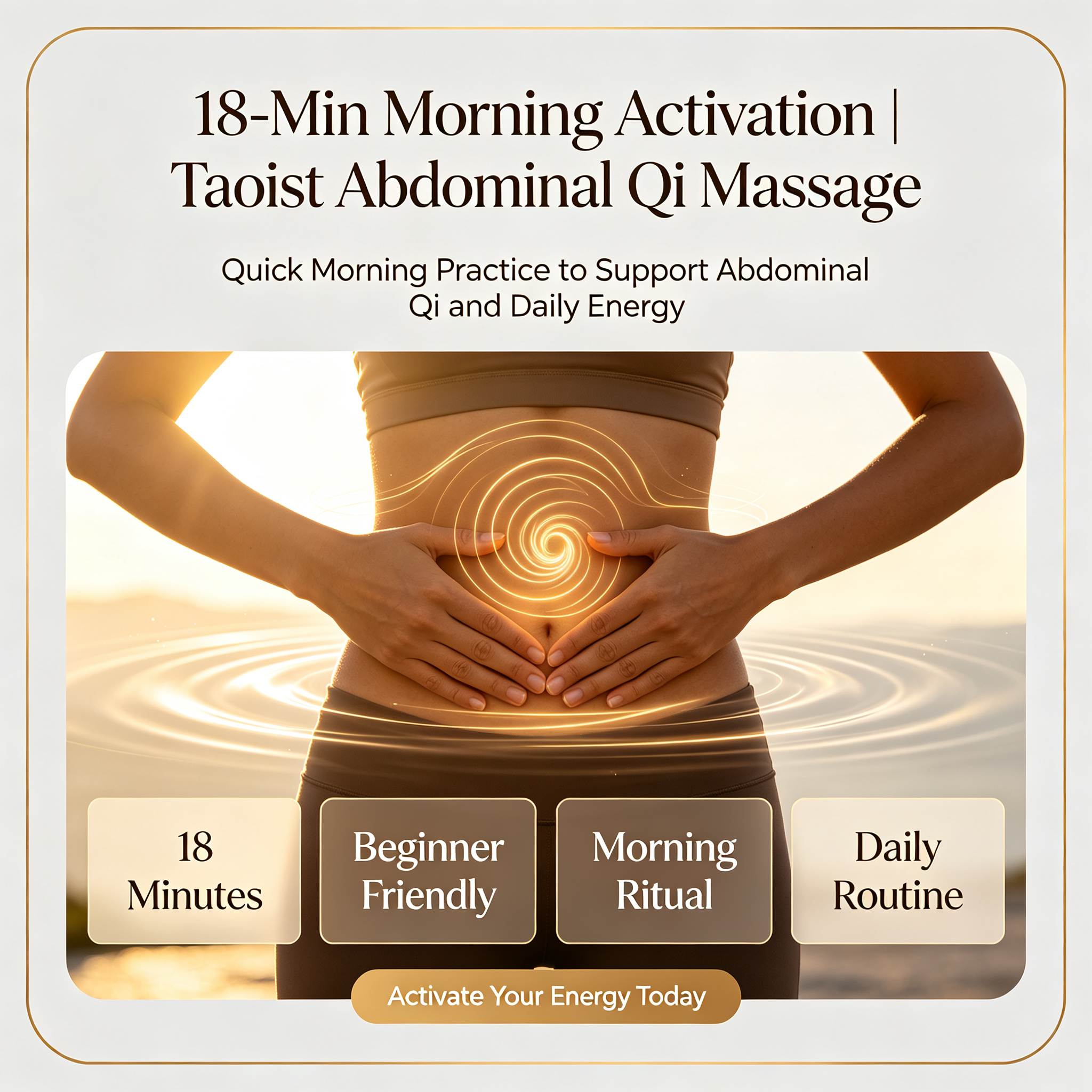 18-Min Morning Activation | Taoist Abdominal Qi Massage