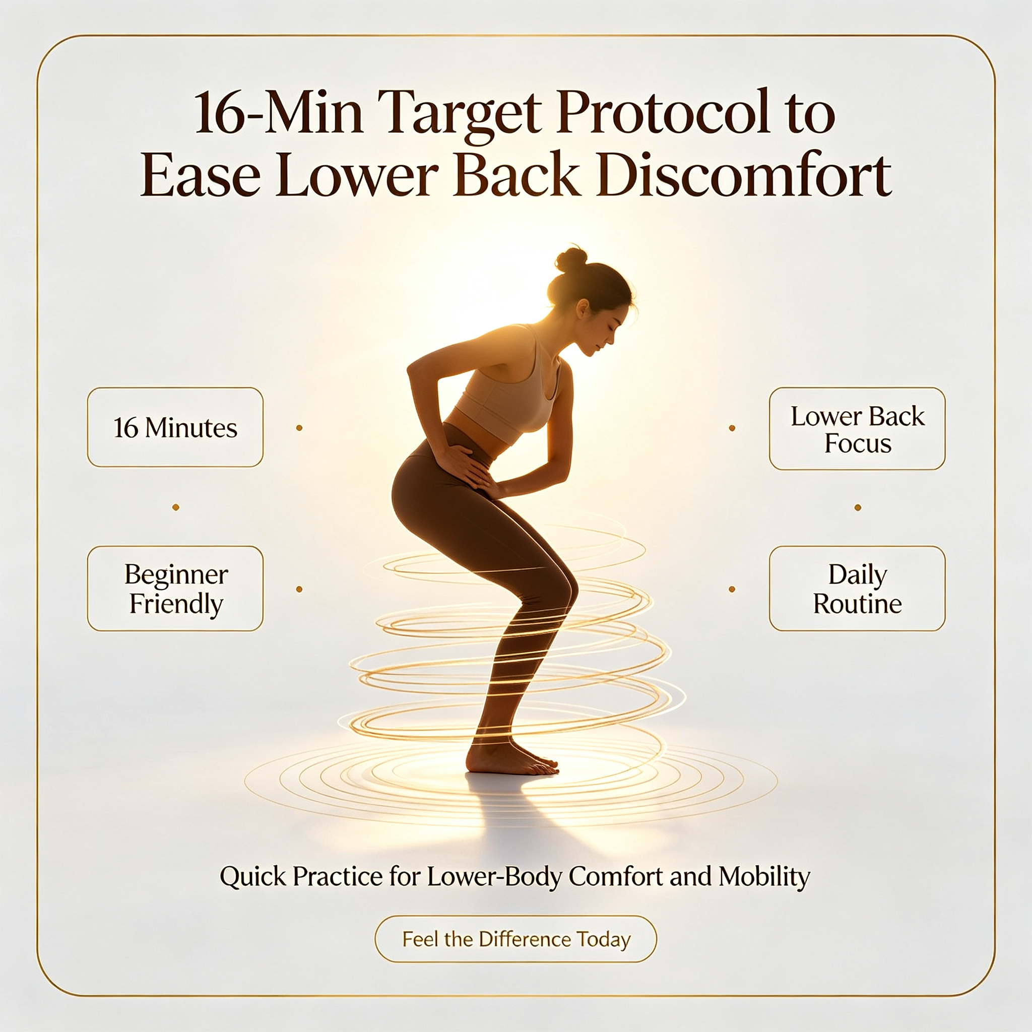 16-Min Target Protocol to Ease Lower Back Discomfort