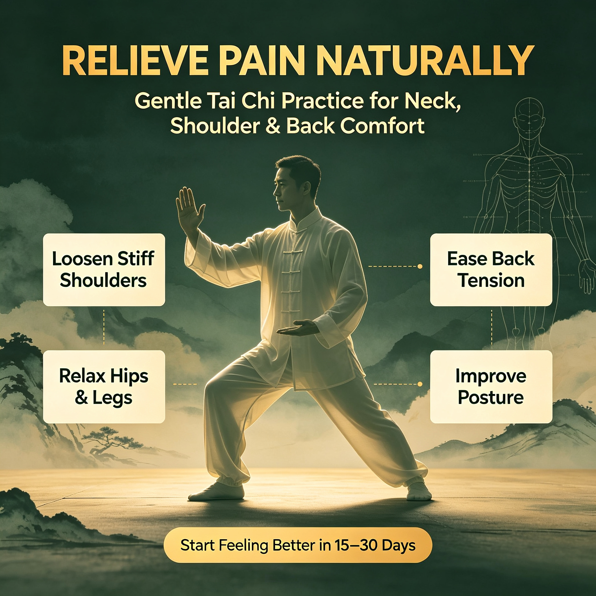 9-Rotation Internal Jin Tai Chi Foundation Program | Relieve Pain & Boost Vital Energy