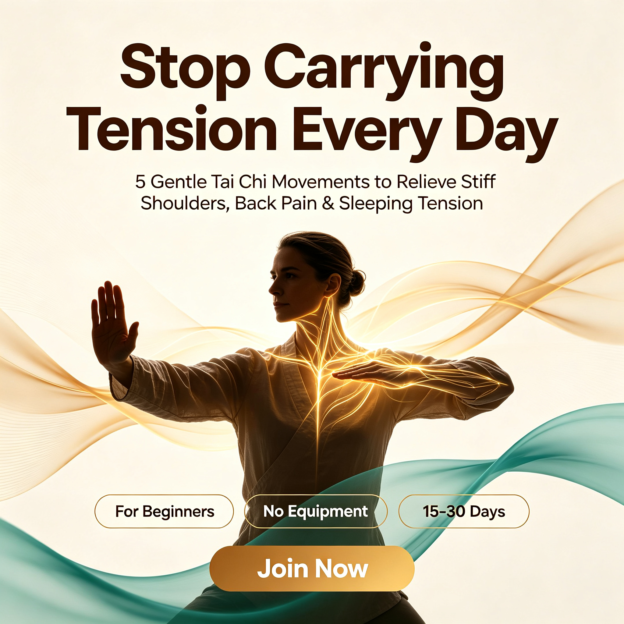 5-Form Tai Chi Wellness Program | Foundational Qi Training for Daily Vitality & Pain Relief