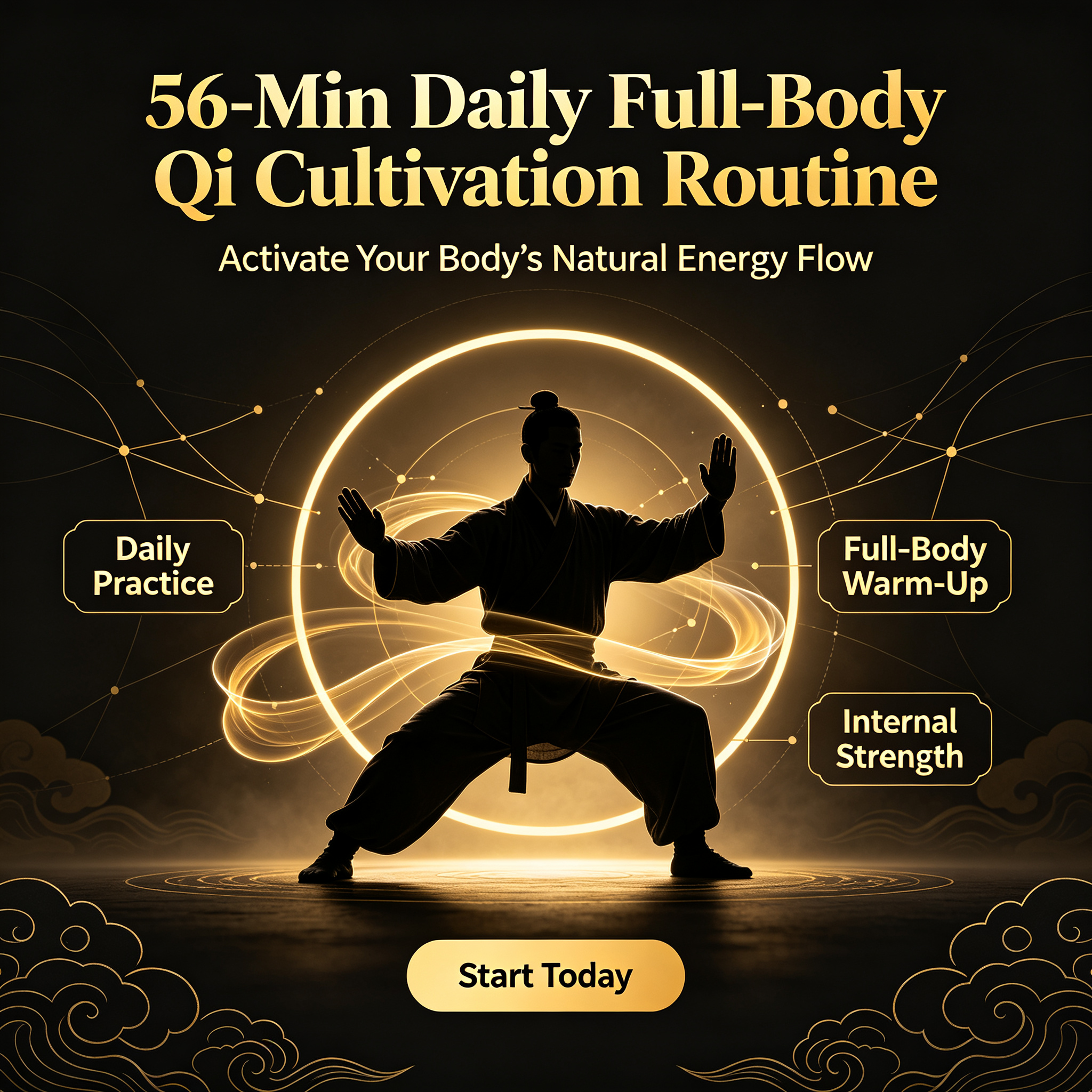 56-Min Daily Full-Body Qi Cultivation Routine