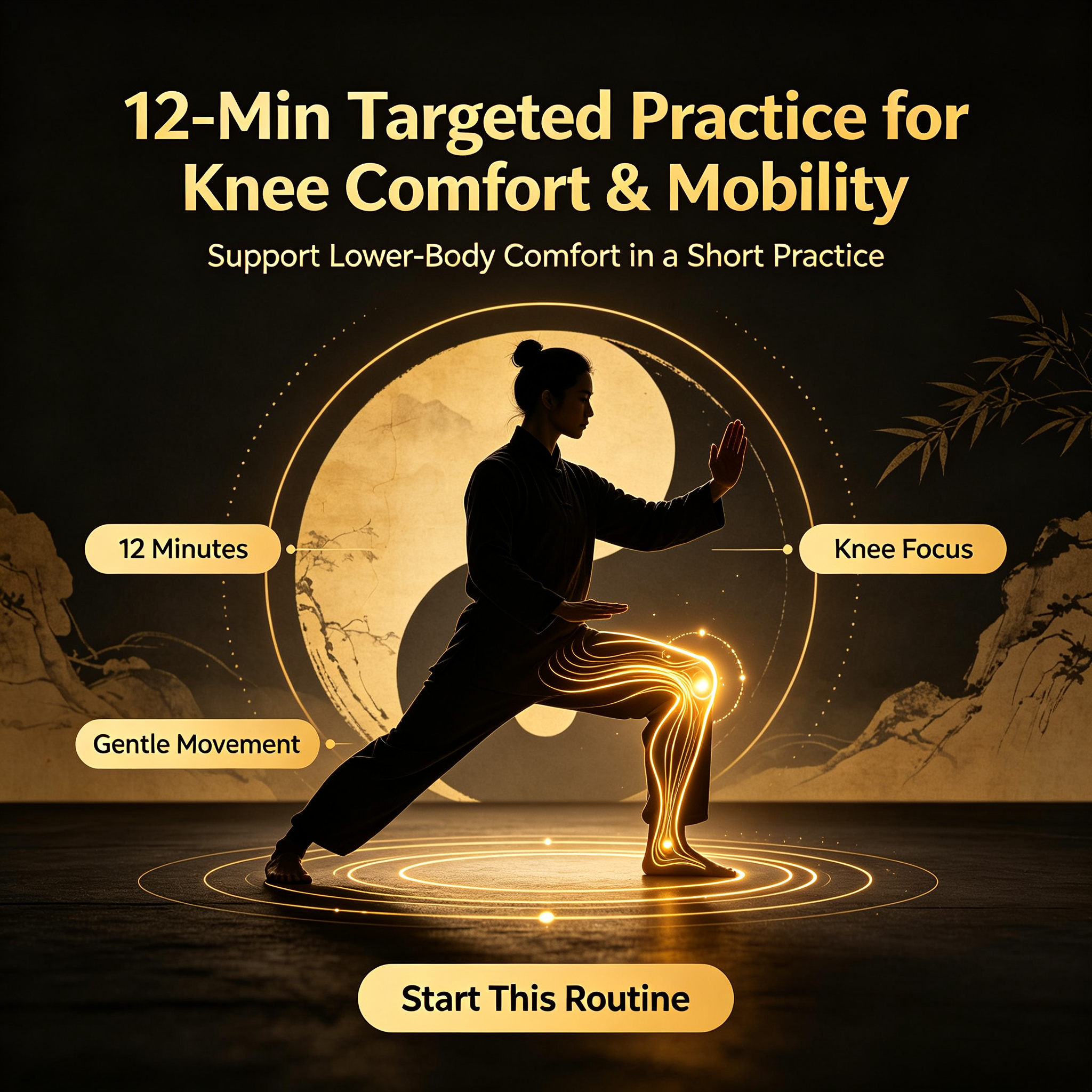 12-Min Targeted Practice for Knee Comfort & Mobility