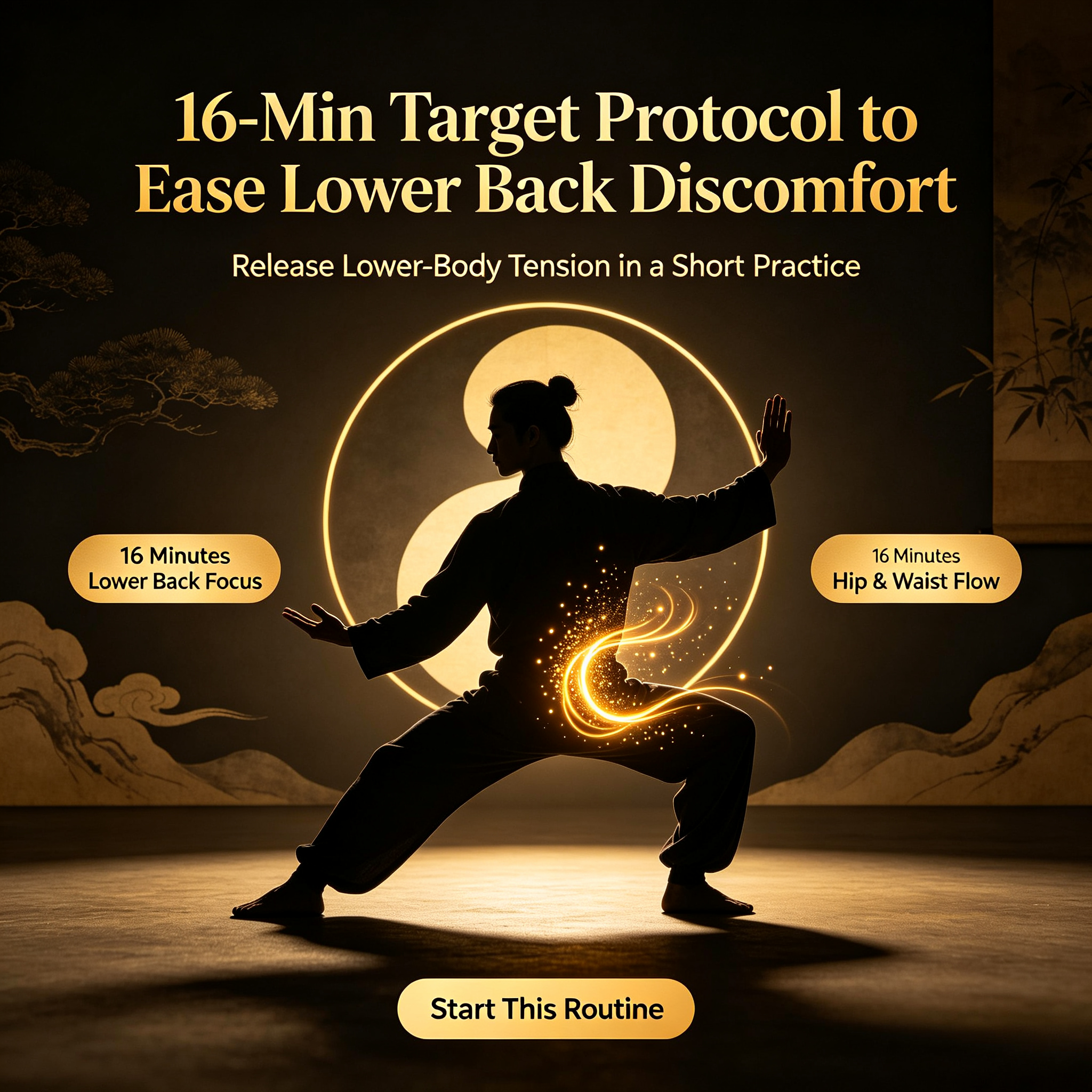 16-Min Target Protocol to Ease Lower Back Discomfort